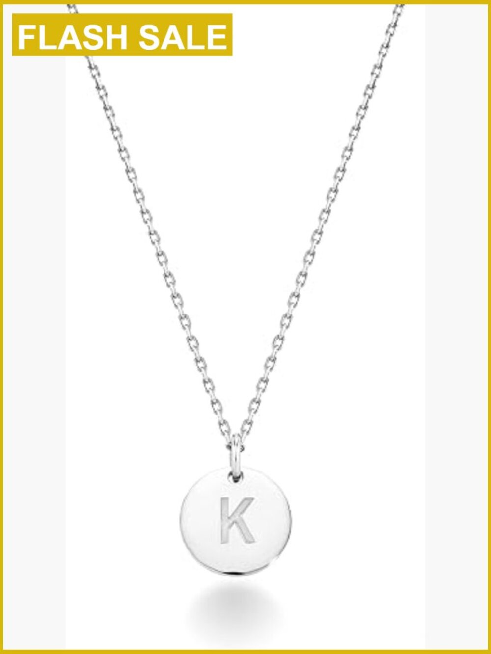 Sterling Silver Initial Necklace - Adjustable 18-20 Inch